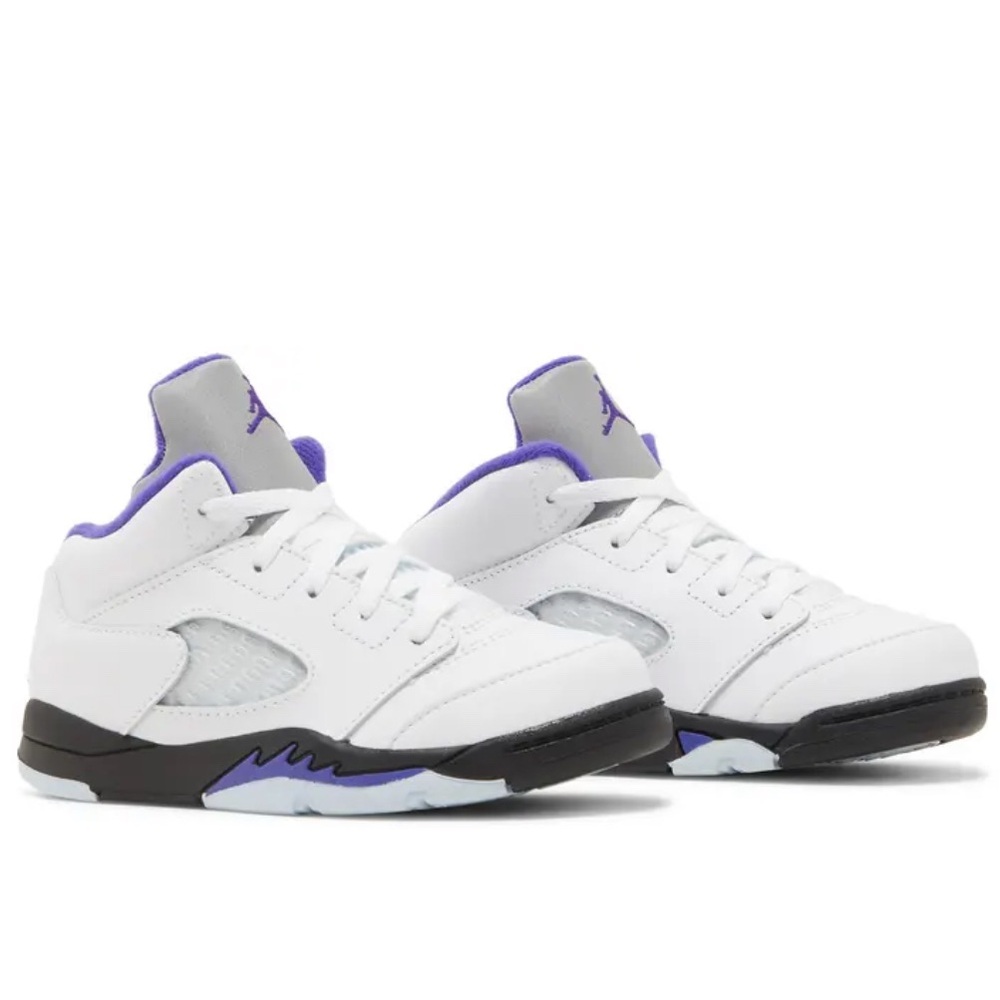 Jordan Kids White and Navy Sneakers